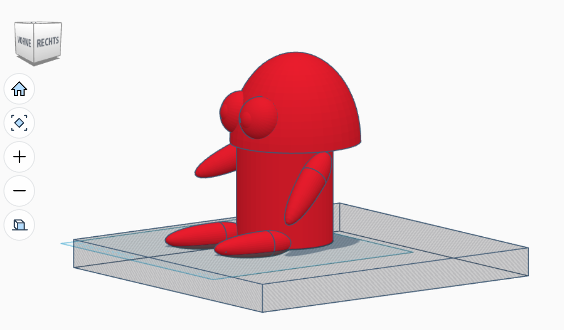 Screenshot der Roboter-Zeichnung im Programm PrusaSlicer